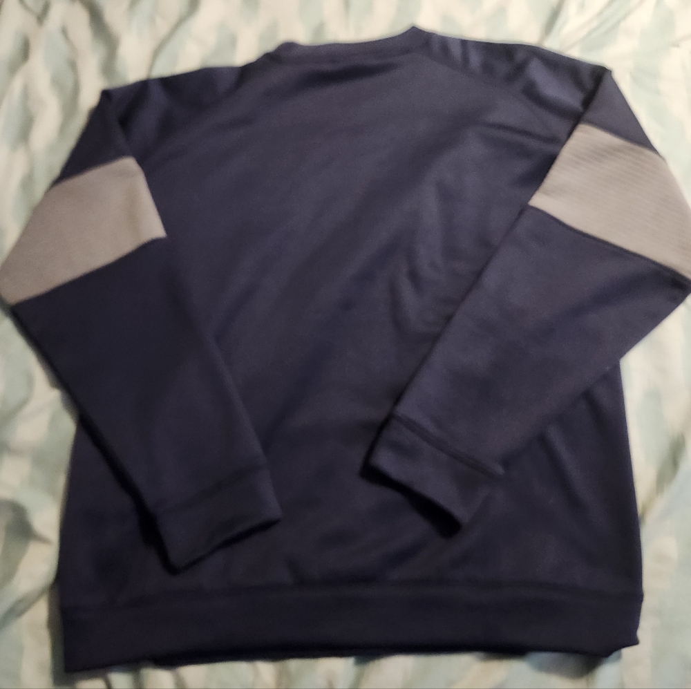 Toronto Maple Leafs Sweatshirt NHL Hockey Crewneck Blue, Gray Arm Bands Men's L - Picture 8 of 8